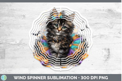 Maine Coon Cat Wind Spinner Cats Halloween Sublimation Spinn
