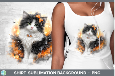 Norwegian Forest Cat Shirt Cats Halloween Sublimation Backgr