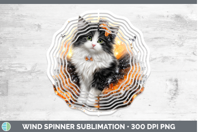 Norwegian Forest Cat Wind Spinner Cats Halloween Sublimation