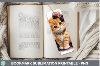Orange Cat Bookmark Cats Halloween Sublimation Printable Des