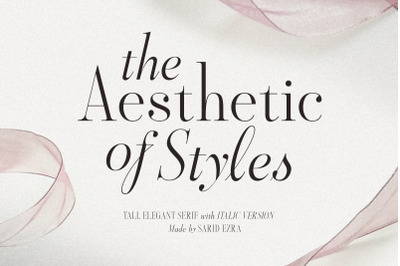 Aesthetic Styles - Tall Serif