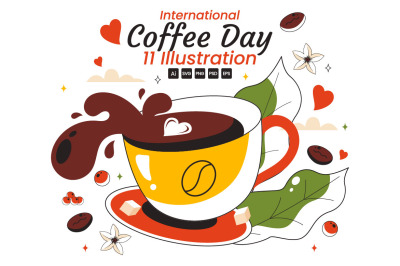 11 International Coffee Day Illustration