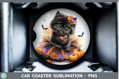 Persian Cat Car Coaster Cats Halloween Sublimation Drink Mat