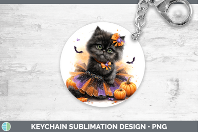 Persian Cat Keychain Cats Halloween Sublimation Keyring Desi