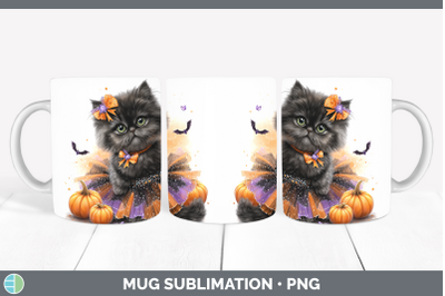 Persian Cat Mug Wrap Cats Halloween Sublimation Coffee Cup D