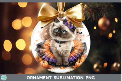 Ragdoll Cat Ornament Cats Halloween Sublimation Bauble Desig