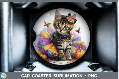 Savannah Cat Car Coaster Cats Halloween Sublimation Drink Ma