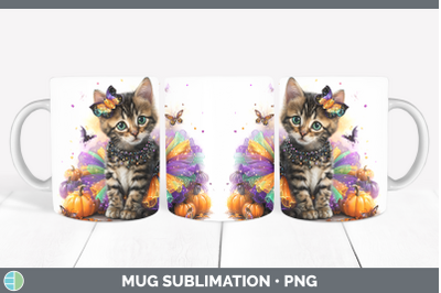 Savannah Cat Mug Wrap Cats Halloween Sublimation Coffee Cup