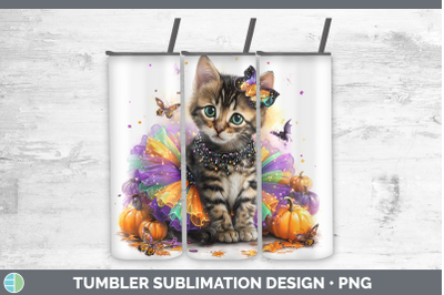 Savannah Cat Tumbler Cats Halloween Sublimation 20 oz Skinny