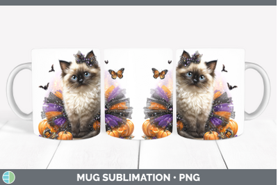 Birman Cat Mug Wrap Cats Halloween Sublimation Coffee Cup De