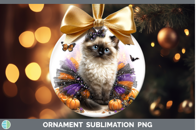 Birman Cat Ornament Cats Halloween Sublimation Bauble Design