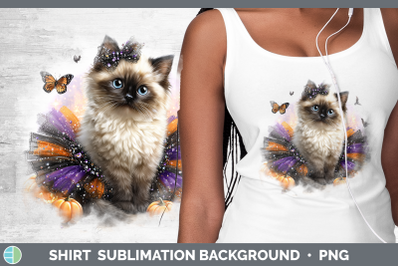 Birman Cat Shirt Cats Halloween Sublimation Background Desig