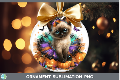 Siamese Cat Ornament Cats Halloween Sublimation Bauble Desig