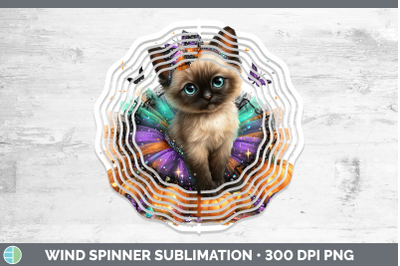Siamese Cat Wind Spinner Cats Halloween Sublimation Spinner