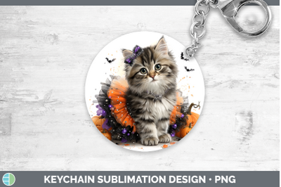 Siberian Cat Keychain Cats Halloween Sublimation Keyring Des