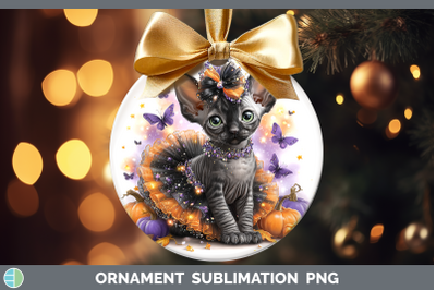 Sphynx Cat Ornament Cats Halloween Sublimation Bauble Design