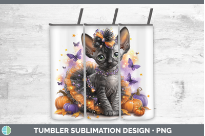 Sphynx Cat Tumbler Cats Halloween Sublimation 20 oz Skinny T