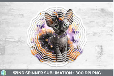 Sphynx Cat Wind Spinner Cats Halloween Sublimation Spinner D