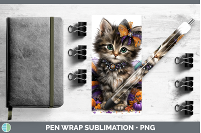 Tabby Cat Pen Wrap Cats Halloween Sublimation Pen Designs