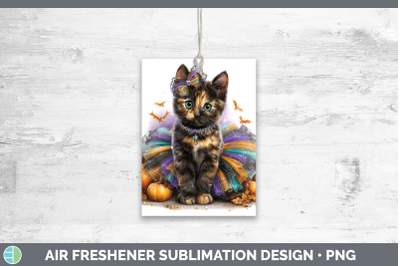 Tortoiseshell Cat Air Freshener Cats Halloween Sublimation C