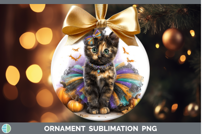 Tortoiseshell Cat Ornament Cats Halloween Sublimation Bauble