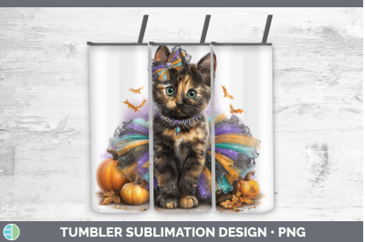 Tortoiseshell Cat Tumbler Cats Halloween Sublimation 20 oz S