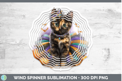 Tortoiseshell Cat Wind Spinner Cats Halloween Sublimation Sp