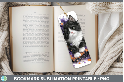 Tuxedo Cat Bookmark Cats Halloween Sublimation Printable Des