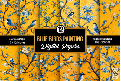 Blue Birds and Apple Tree Painting Patterns