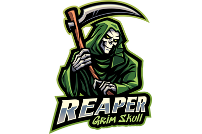 Reaper grimskull esport mascot logo design