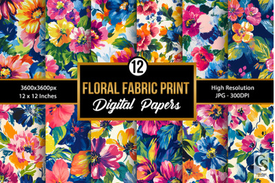 Abstract Colorful Painted Floral Seamless Pattern    Included   12 Dig