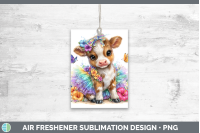 Cow Air Freshener Farm Rainbow Summer Sublimation Car Scent