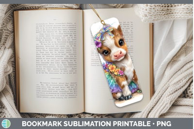 Cow Bookmark Farm Rainbow Summer Sublimation Printable Desig