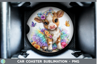 Cow Car Coaster Farm Rainbow Summer Sublimation Drink Mat De