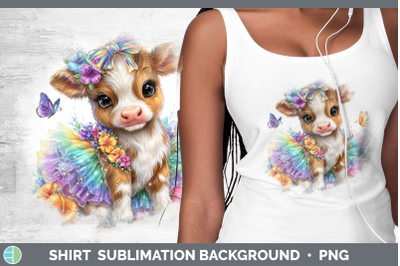 Cow Shirt Farm Rainbow Summer Sublimation Background Designs