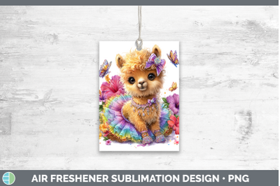 LLama Air Freshener Farm Rainbow Summer Sublimation Car Scen