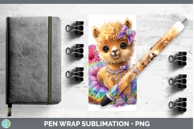 LLama Pen Wrap Farm Rainbow Summer Sublimation Pen Designs