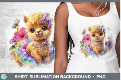 LLama Shirt Farm Rainbow Summer Sublimation Background Desig