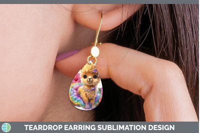 LLama Teardrop Earrings Farm Rainbow Summer Sublimation Earr