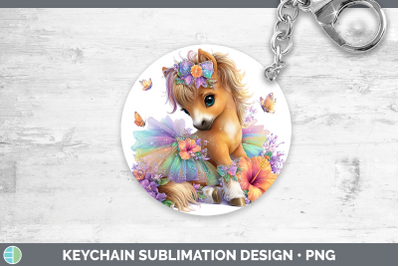 Horse Keychain Farm Rainbow Summer Sublimation Keyring Desig