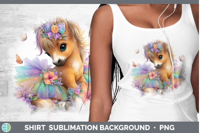 Horse Shirt Farm Rainbow Summer Sublimation Background Desig