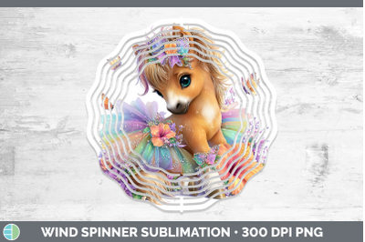 Horse Wind Spinner Farm Rainbow Summer Sublimation Spinner D