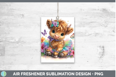 Highland Cow Air Freshener Farm Rainbow Summer Sublimation C