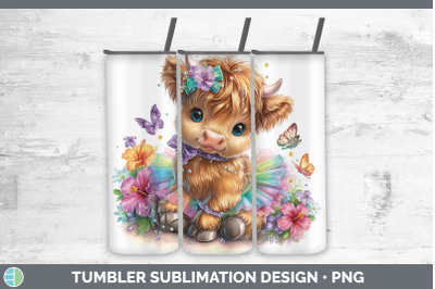 Highland Cow Tumbler Farm Rainbow Summer Sublimation 20 oz S