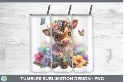 Bull Tumbler Farm Rainbow Summer Sublimation 20 oz Skinny Tu