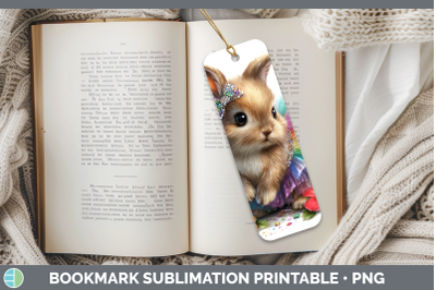 Bunny Bookmark Farm Rainbow Summer Sublimation Printable Des