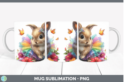 Bunny Mug Wrap Farm Rainbow Summer Sublimation Coffee Cup De