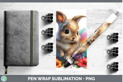 Bunny Pen Wrap Farm Rainbow Summer Sublimation Pen Designs