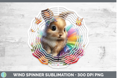 Bunny Wind Spinner Farm Rainbow Summer Sublimation Spinner D