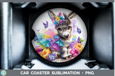 Donkey Car Coaster Farm Rainbow Summer Sublimation Drink Mat